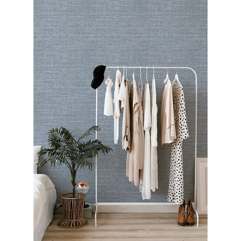 RoomMates Blue Tweed Peel & Stick Wallpaper