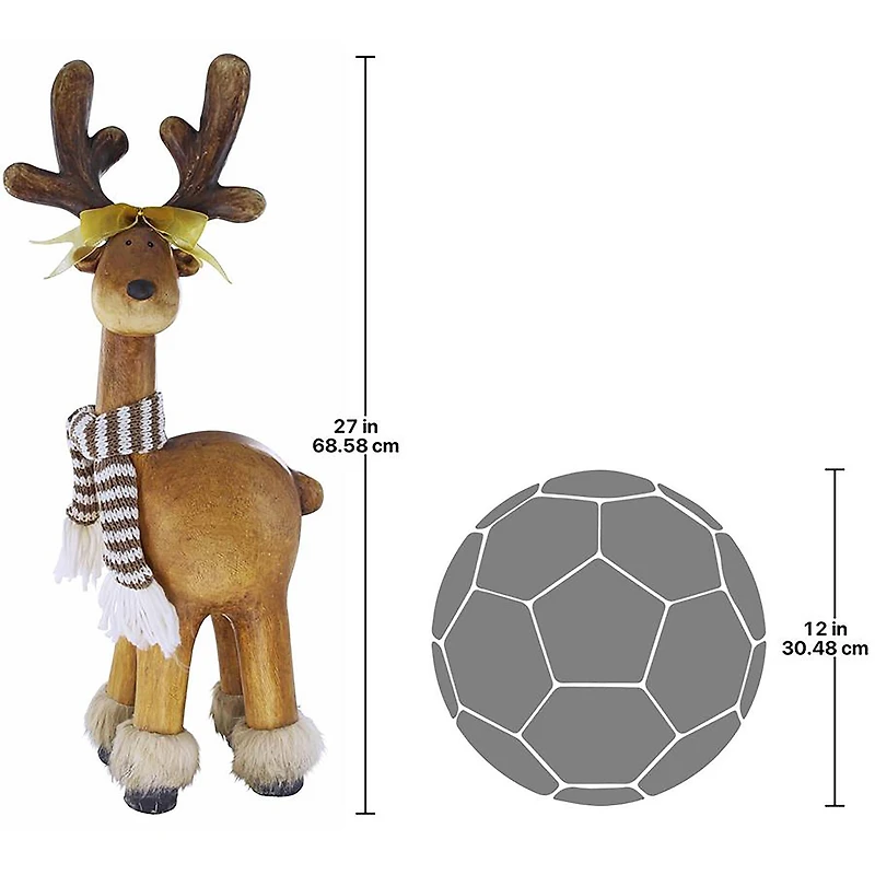 2ft. Santa's Second Team Holiday Reindeer Statue: Zoey