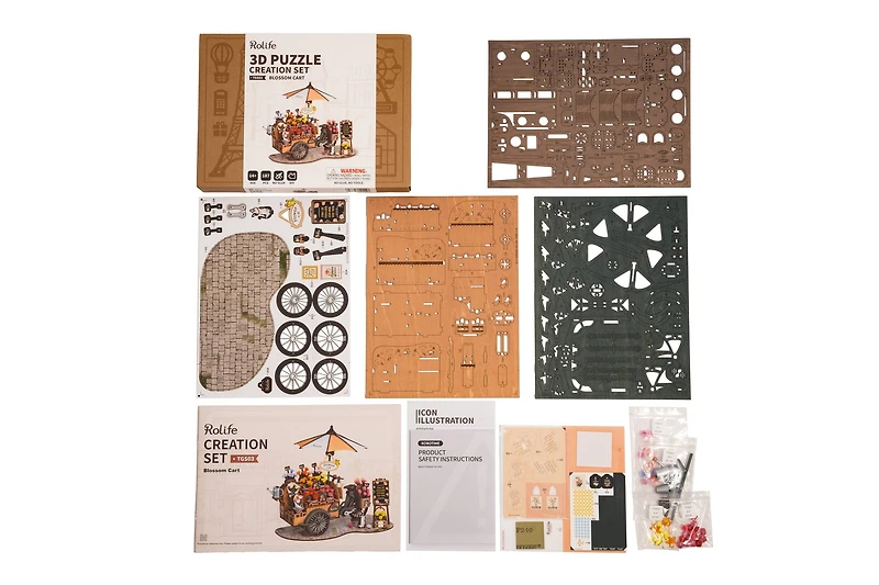 Rolife® Blossom Cart 3D Puzzle Creation Set