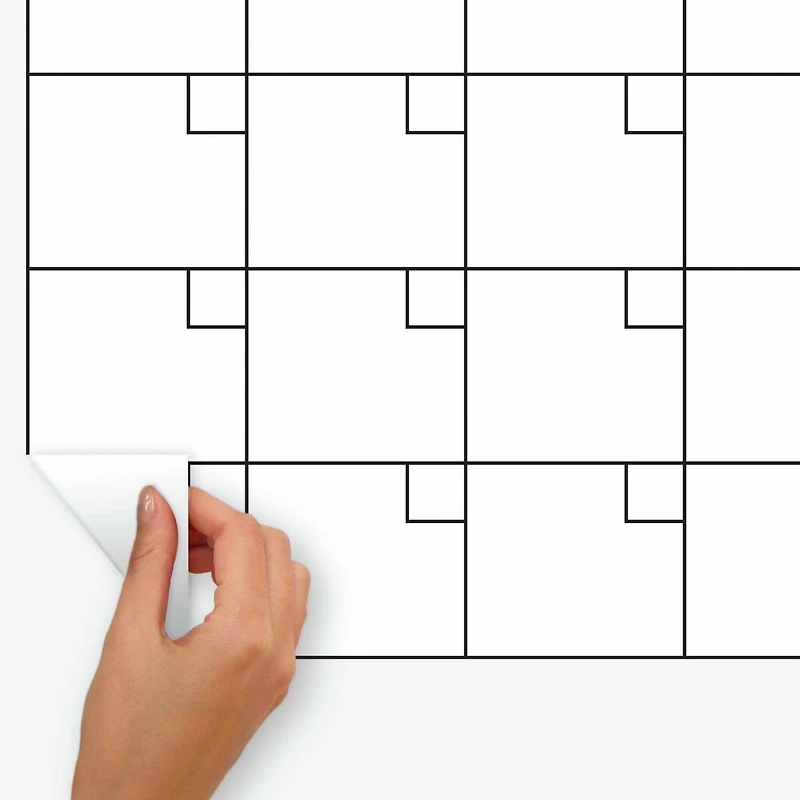 RoomMates Basics Dry Erase Calendar Peel & Stick Wall Decal