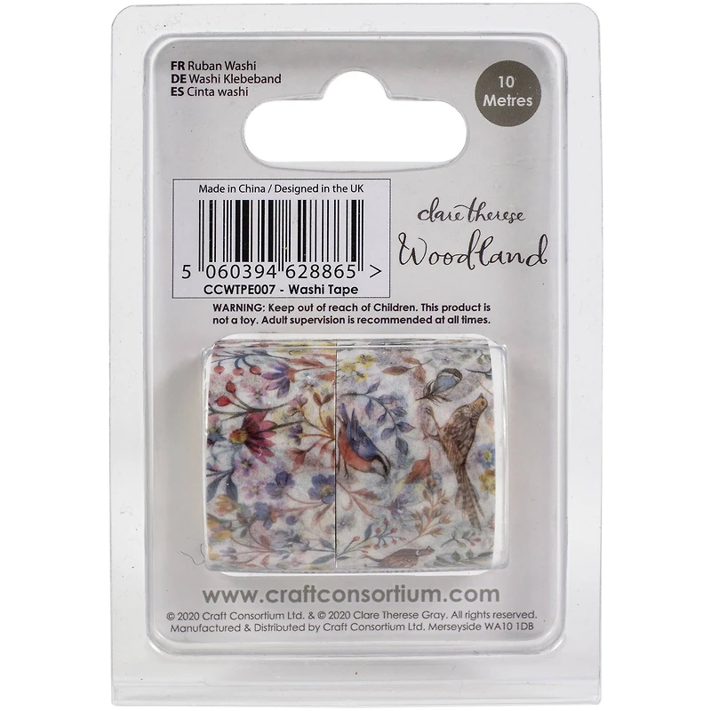 Craft Consortium Woodland Washi Tape Set