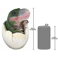 Design Toscano 8.5" Baby Tyrannosaurus Rex Dino Egg Statue