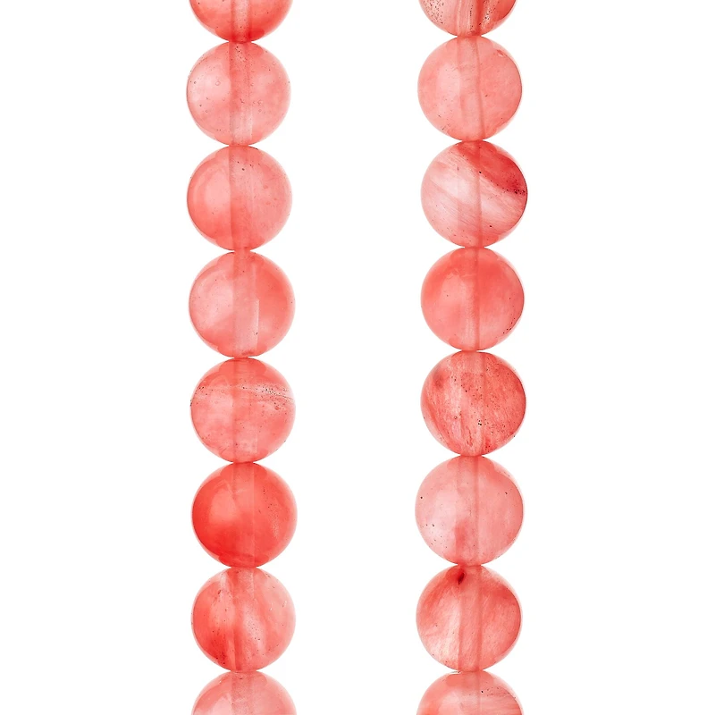 Cherry Quartz Glass Small Round Beads, 10mm by Bead Landing™