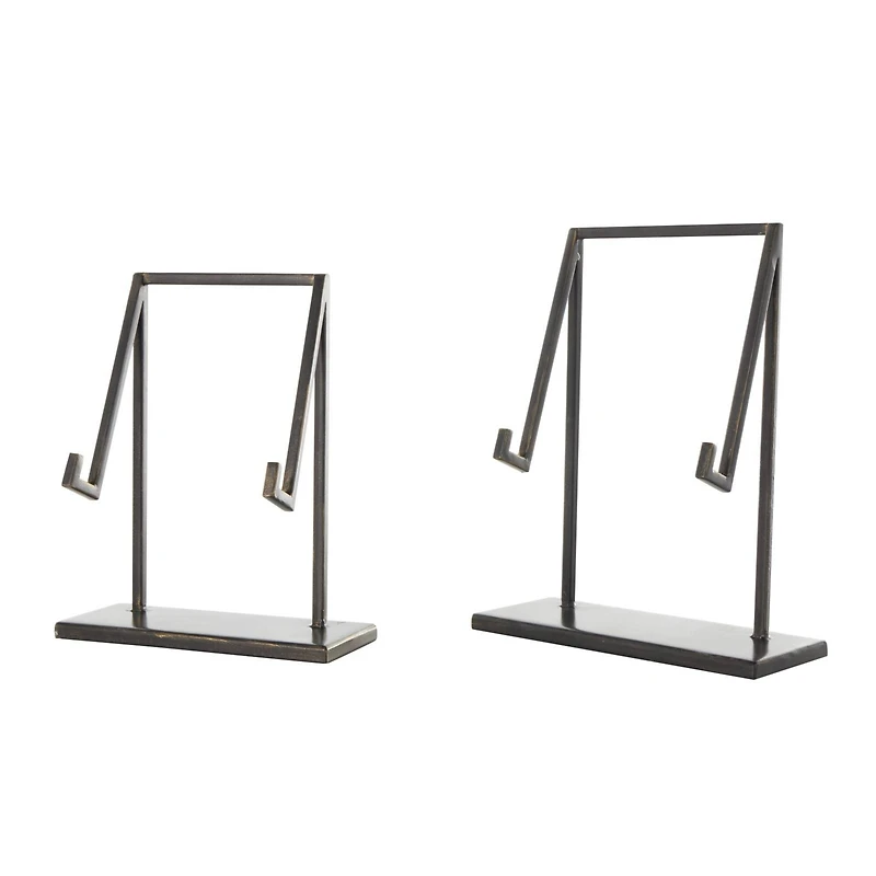 Black Metal Modern Abstract Easel Set