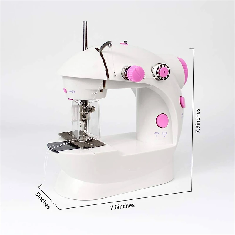 NEX™ Cute Pink Dual Speed Full-Range Sewing Machine with Bobbins & Sewing Thread