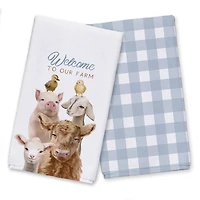 Baby Farm Animals Welcome 16" x 25" Towel Set