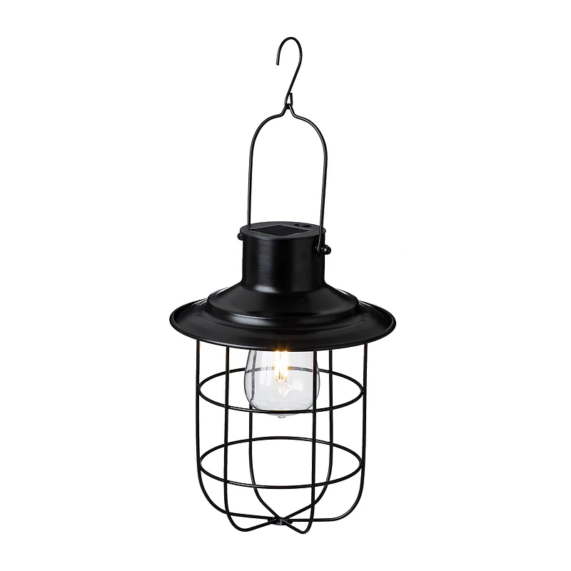 Glitzhome® 10" Wire Solar Powered Outdoor Hanging Lantern