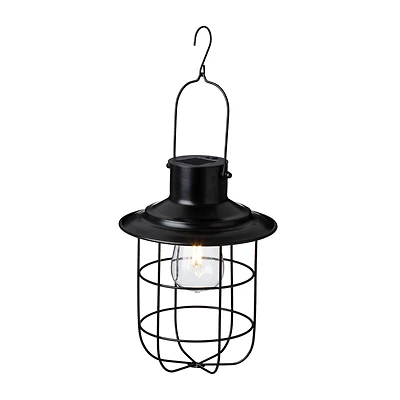 Glitzhome® 10" Wire Solar Powered Outdoor Hanging Lantern