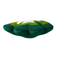 Glitzhome® 14" St. Patrick's Hooked Shamrock-Shaped Pillow