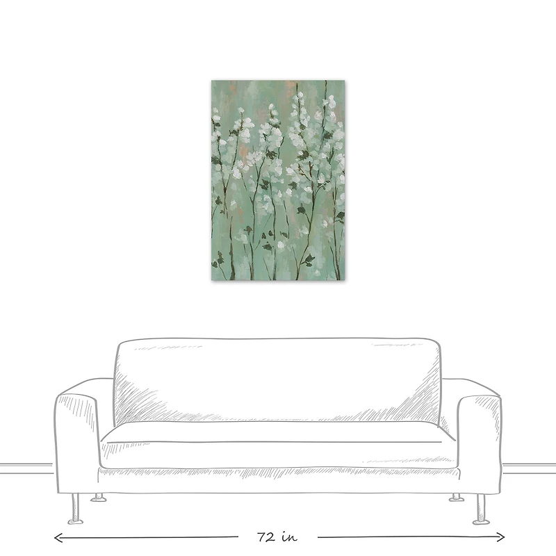 Green Cherry Blossom 24" x 36" Canvas Wall Art