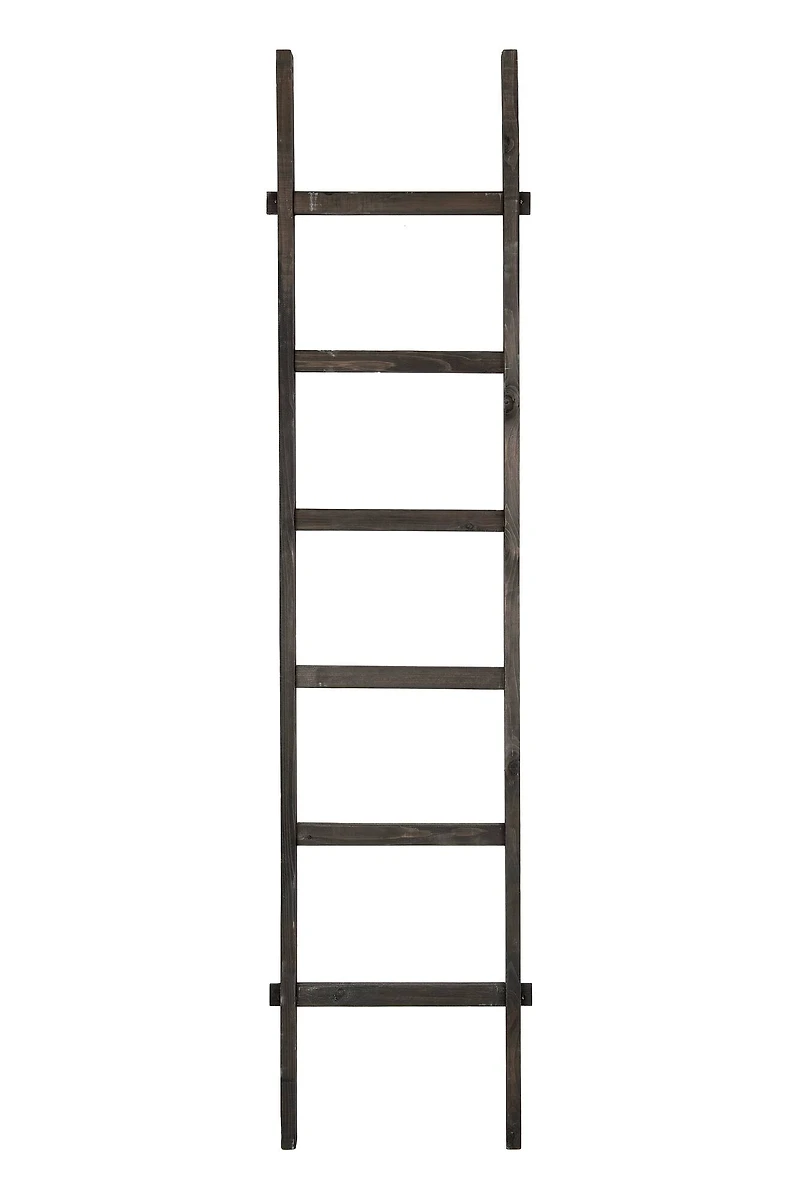 Hello Honey® 76.8" Black Wood Decorative Blanket Ladder