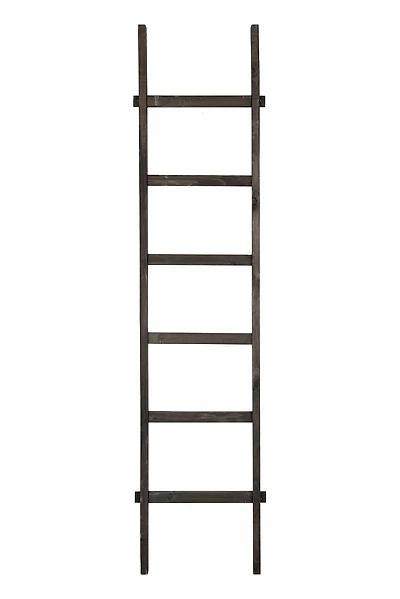 Hello Honey® 76.8" Black Wood Decorative Blanket Ladder