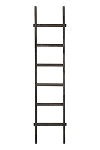 Hello Honey® 76.8" Black Wood Decorative Blanket Ladder