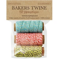 Hemptique® Hula Hoop Cotton Baker's Twine Mini Spools, 3ct.