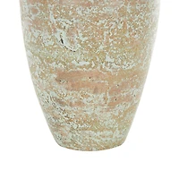 Brown Ceramic Antique Style Textured Patina Vase