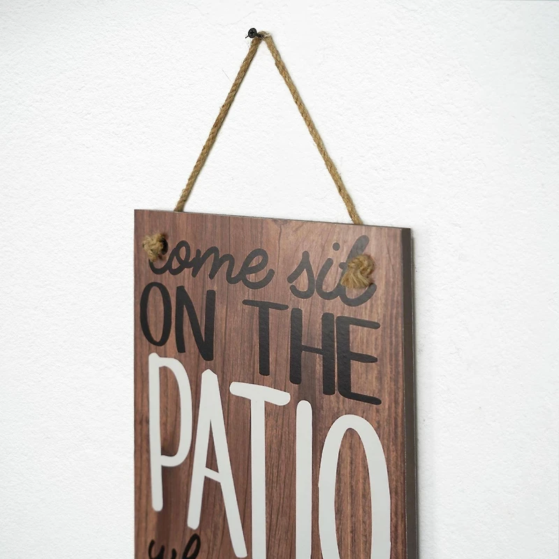 American Art Décor™ 47.25" Patio Friendship Grillin' Chillin Double-Sided Hanging & Leaning Wall Sign