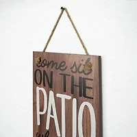 American Art Décor™ 47.25" Patio Friendship Grillin' Chillin Double-Sided Hanging & Leaning Wall Sign