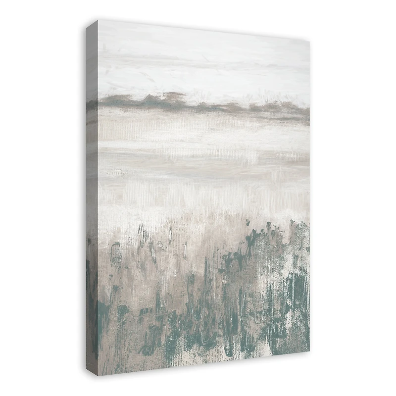 Soft Neutral Grass Landscape Canvas Wall Art
