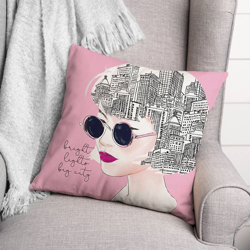 City On My Mind Sketch 18" x 18" Throw Pillow