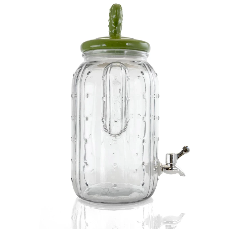 Gibson Home® 1.3gal. Cactus Cooler Glass Drink Dispenser