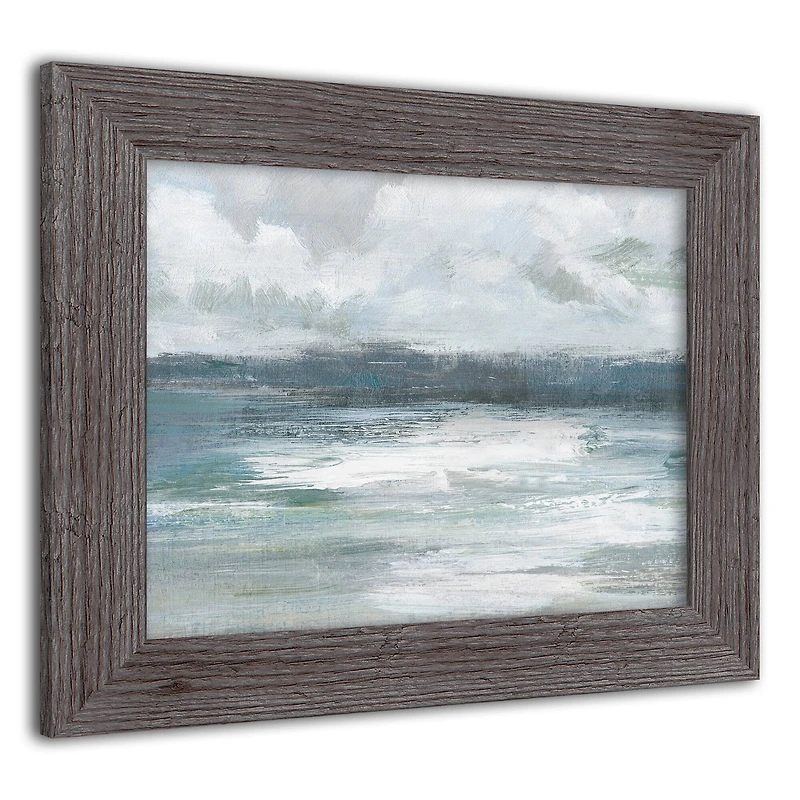 Navy and Sage Horizon Line Western Framed Print