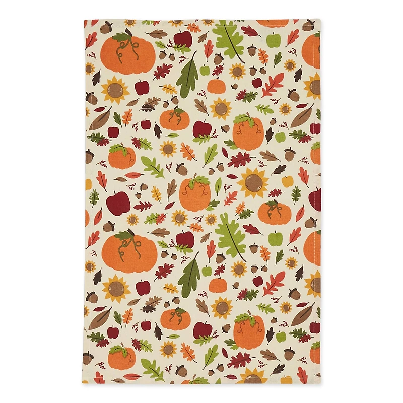 DII® Pumpkin Spice Plaid Dishtowel Set