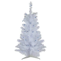 3ft. Pre-Lit White Pine Artificial Christmas Tree, Blue Lights