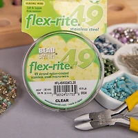 The Beadsmith® Flex-rite® 0.024" Clear 49 Strand Wire, 30ft.
