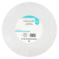 12" Silver Glitter Cake Boards by Celebrate It®, 3ct.