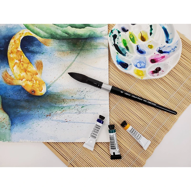 Silver Brush Limited Black Velvet® Jumbo Round Brushes Set