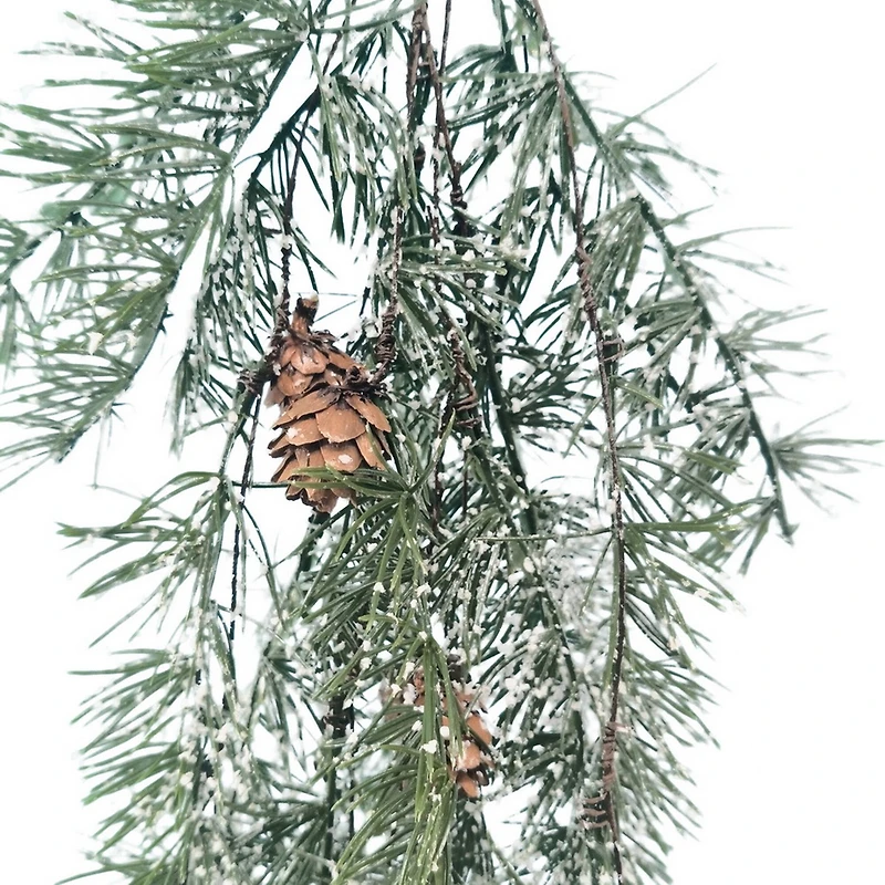 39" Hanging Snowy Greenery & Pinecone Stem by Ashland®