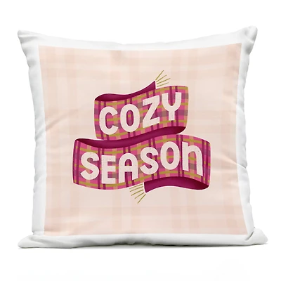 Stupell Industries Cozy Season Scarf on Plaid Outdoor Printed Pillow