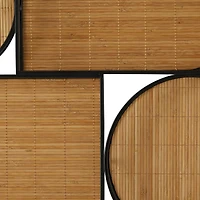 Brown Bamboo Modern Abstract Wall Decor, 28" x 3" x 21"