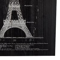 Black Wood Coastal Wall Decor, 24" x 2" x 32"