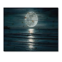 Designart - Super Moon Over The Sea I