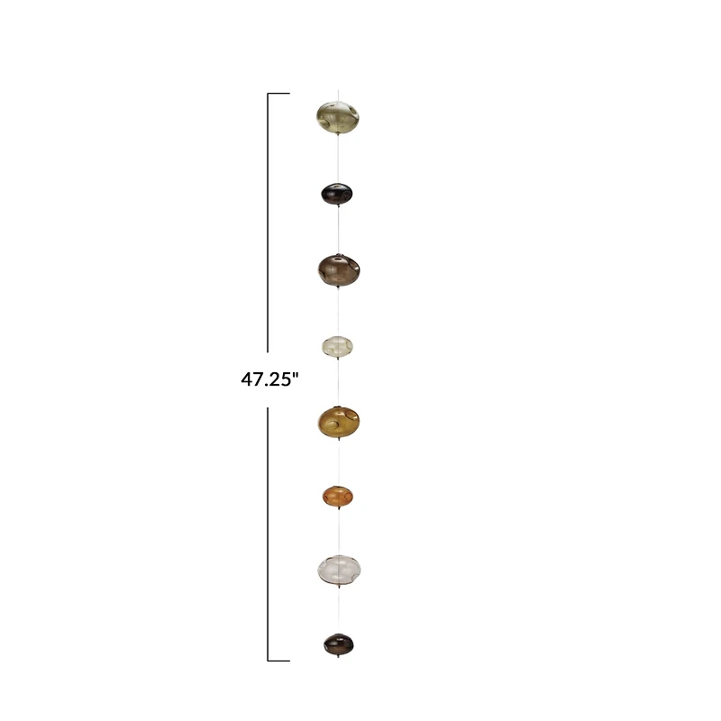 Hello Honey® 4ft. Brown Azure Bubbles Hand-Blown Glass Garland