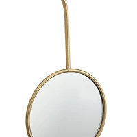 Gold Metal Modern Wall Mirror, Set of  28" x 18" x 1"