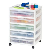 IRIS White 5-Case Scrapbook Cart