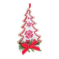 6 Pack Red & White Christmas Icon Ornaments