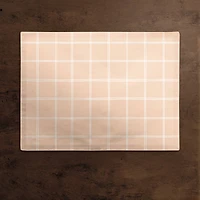 Peach Grid 18" x 14" Cotton Twill Placemat
