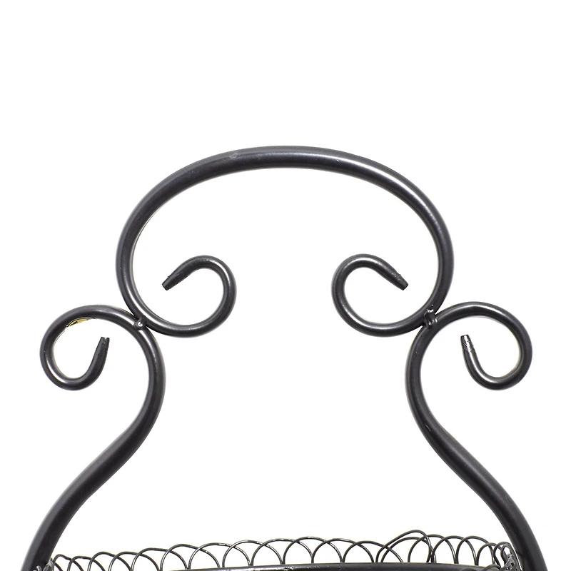 33" Black Iron Farmhouse 3 Tier Tray Stand