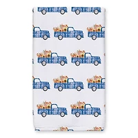 Blue Thanksgiving Truck Tea Towel Set