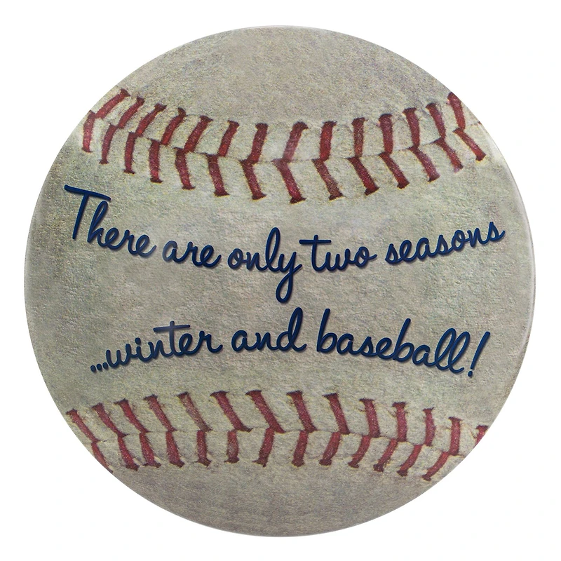American Art Décor™ 15" Two Seasons Baseball Dome Metal Sign