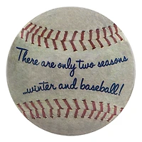 American Art Décor™ 15" Two Seasons Baseball Dome Metal Sign