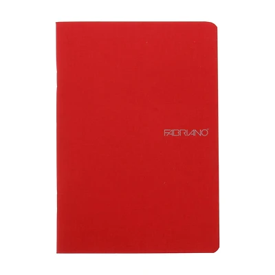 Fabriano® EcoQua Raspberry Staple-Bound Blank Notebook, A5