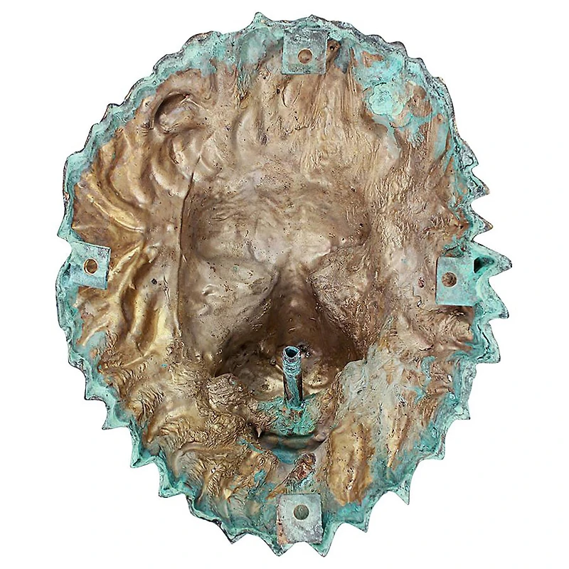 Design Toscano Bronze Florentine Lion Head Fountain Wall Sculpture