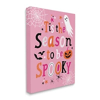 Stupell Industries Tis The Season To Be Spooky Ghost Phrase Canvas Wall Art