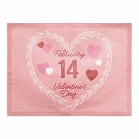 Valentine's Day Calendar Wreath Poly Twill Placemat
