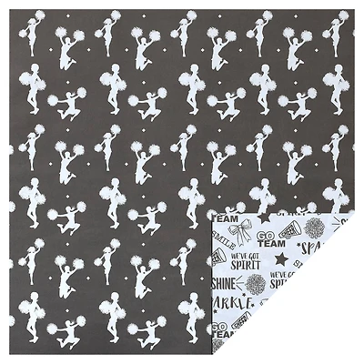 Black & White Cheer Cardstock by Recollections™, 12" x 12"