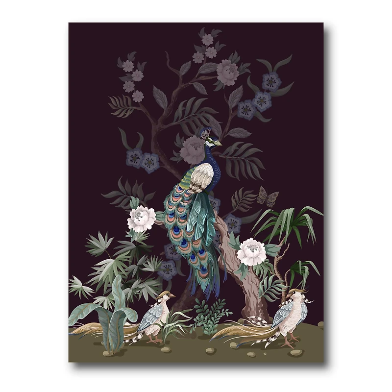 Designart - Chinoiserie With Birds and Peonies V